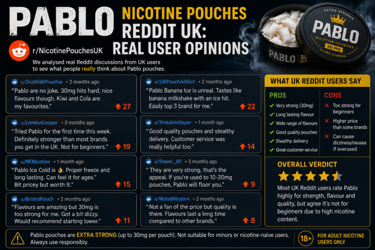 Pablo Nicotine Pouches Reddit UK: Real User Opinions